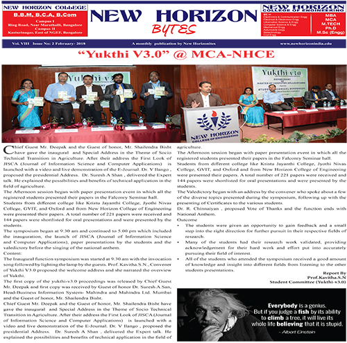 NH Bytes February 2018- Newsletters- Bangalore Engineering College