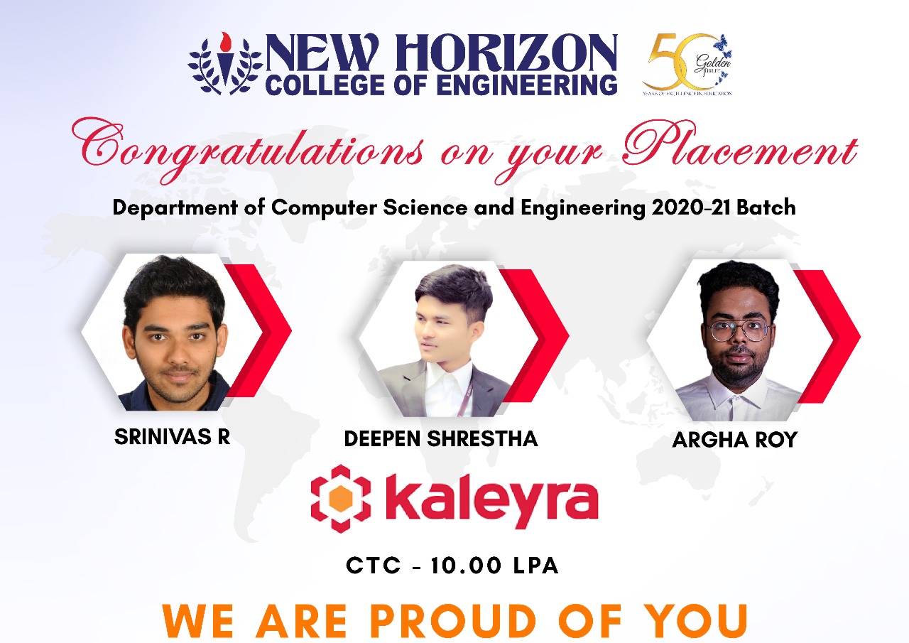 Congratulation On Your Placements New Horizon College Of Engineering