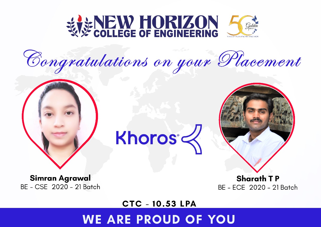 Congratulations on your Placements - New Horizon College of Engineering