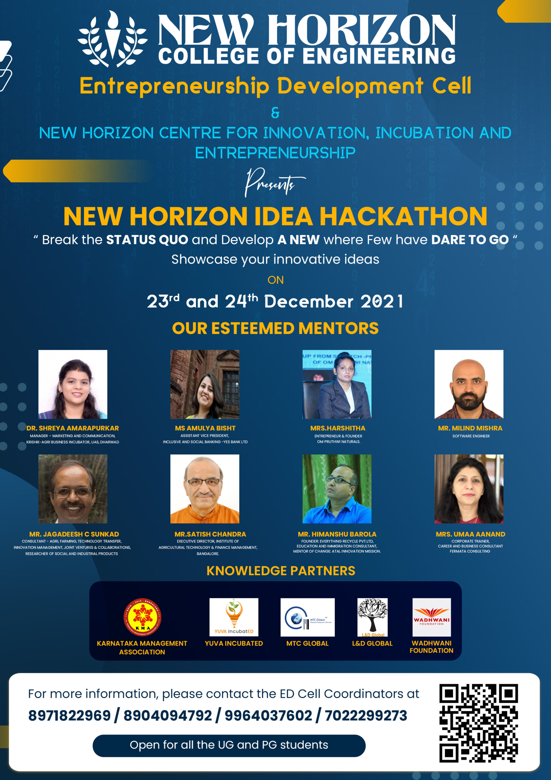 New Horizon Idea Hackathon - New Horizon College Of Engineering