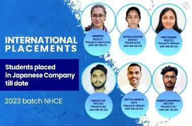 International Placements: 2023 batch NHCE students placed in Japanese Company till date