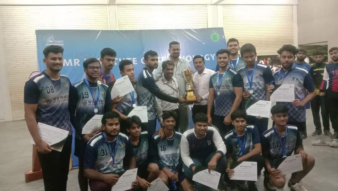 NHCE students were Runners up in SPARDHA Handball Tournament