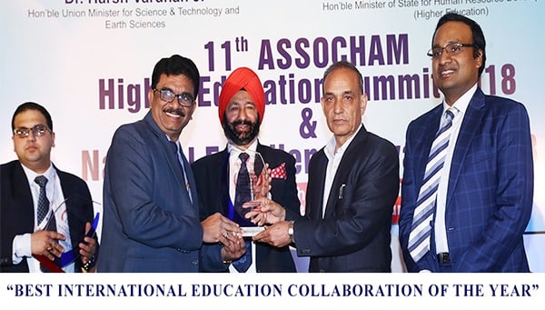 New Horizon College of Engineering was honoured with BEST INTERNATIONAL EDUCATION COLLABORATION OF THE YEAR during ASSOCHAM Higher Education Summit, on February 17th, 2018