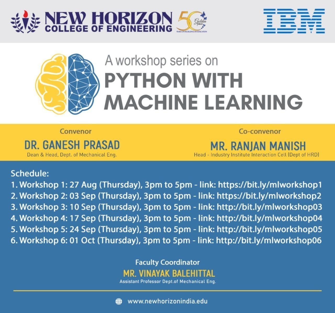 Machine Learning Workshop by IBM | NHCE