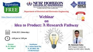 Webinar  on  Idea to Product: Idea to Product: A Research Pathwa
