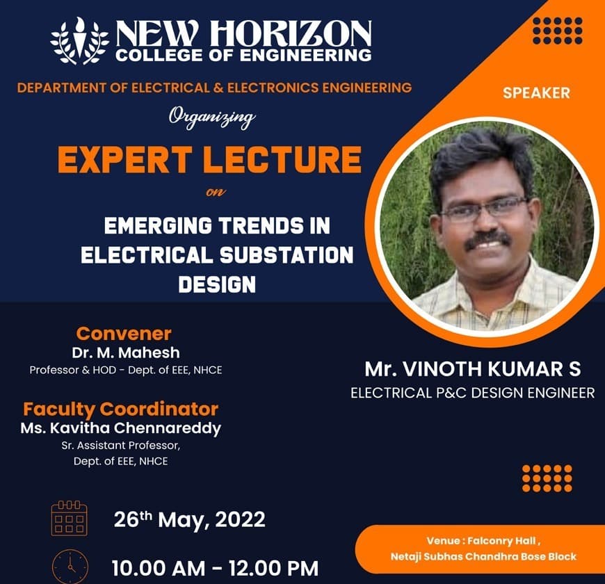 Expert Lecture on Emerging Trends in Electrical Substation Design