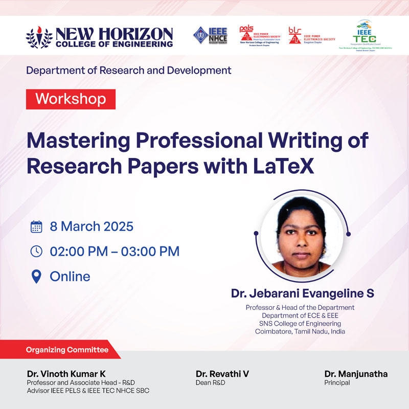 Workshop on Mastering Professional Writing of Research Papers with LaTex