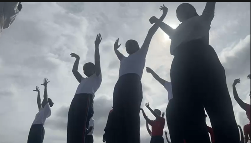 Cadets practicing Yoga postures