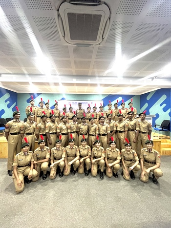 New rank holders with fellow cadets