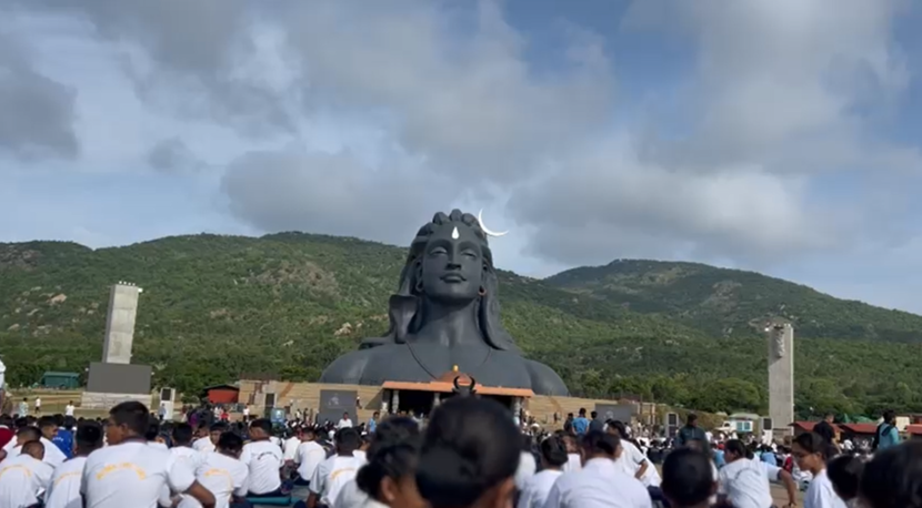 Yoga session at Sadhguru Sannidhi