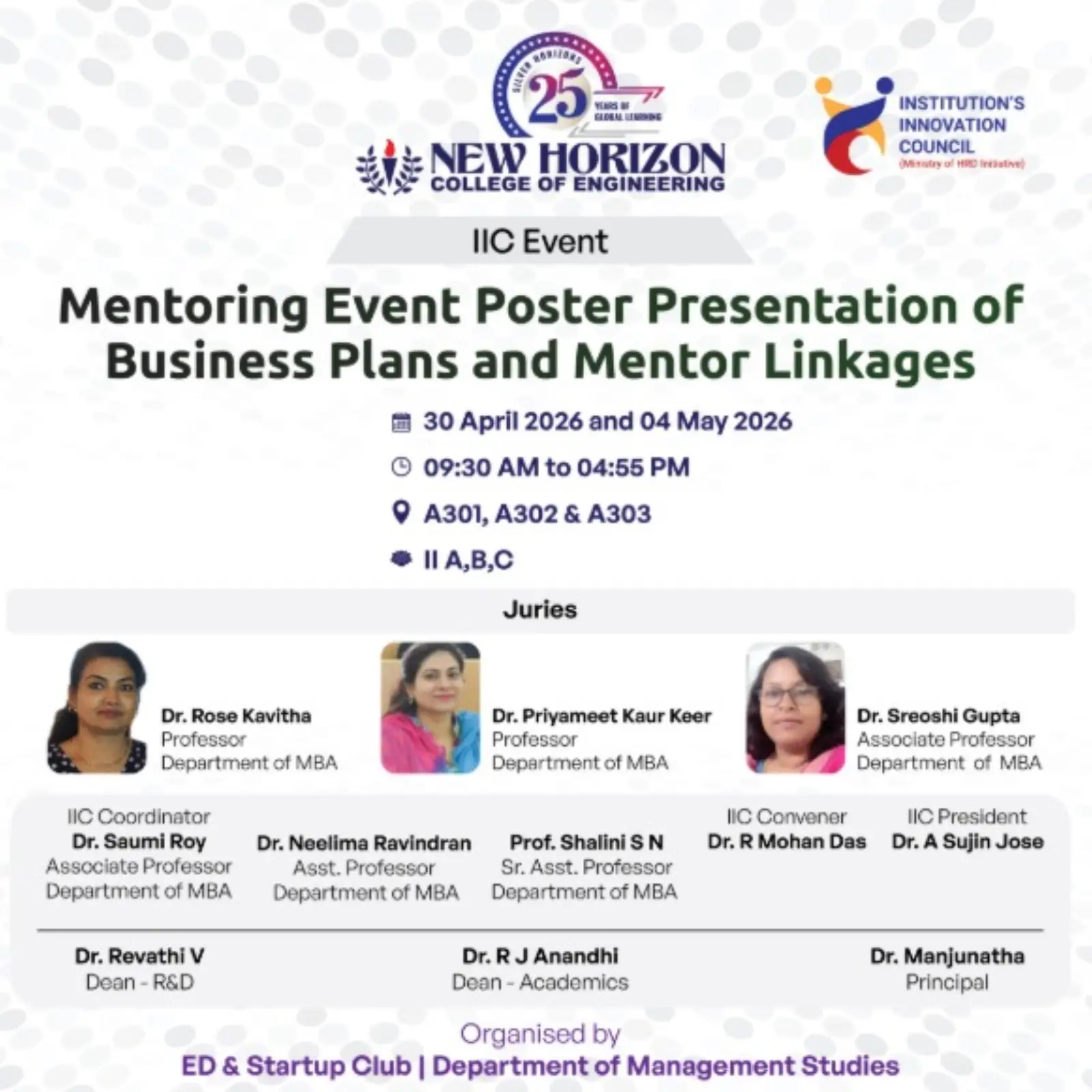 Mentoring Event on Poster Presentation of Business Plans and Mentor Linkage